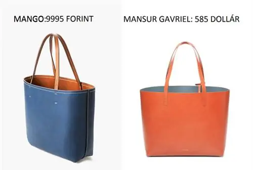 Сумка Манго никого не обманывает, но она похожа на большую сумку Мансура Гавриэля за 585 долларов (164 000 форинтов)