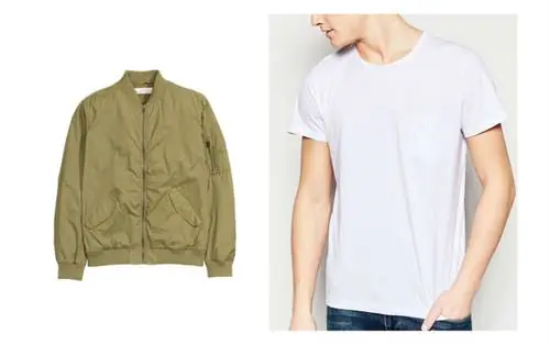 Куртка-бомбер - 8990 форинтов (H&M), топ - 12 фунтов стерлингов (Jack&Jones @ ASOS)