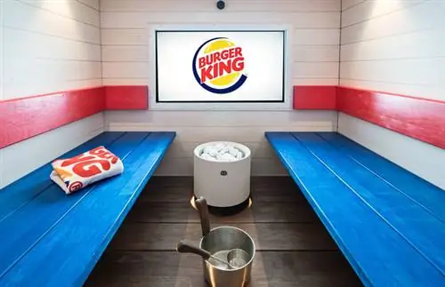 Сауна с логотипом Burger King в Хельсинки Сауна с логотипом Burger King в Хельсинки