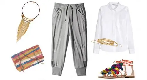 Ожерелье: Pull and Bear, 3995 венгерских форинтов. Сумка: Parfois, 5 995 форинтов. Обучение: adidas.com, 80 долларов. Рубашка: H&M, 3990 форинтов. Браслет H&M HUF 1990. Сандалии: Zara, 17 995 форинтов Ожерелье: Pull and Bear, 3995 венгерских форинтов. Сумка: Parfois, 5 995 форинтов. Обучение: adidas.com, 80 долларов. Рубашка: H&M, 3990 форинтов. Браслет H&M HUF 1990. Сандалии: Zara, 17 995 форинтов