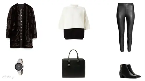 Пальто - 32 995 форинтов (Zara), свитер - 5 190 форинтов (F&F), брюки - 8 990 форинтов (H&M), часы - 8 995 форинтов (Parfois), сумка - 9 995 форинтов (Stradivarius), ботильоны - 19 995 форинтов (Mango)