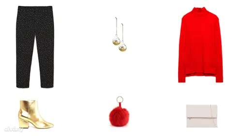 Брюки - 9995 HUF (Mango), серьги - 890 HUF (H&M), свитер - 6995 HUF (Zara), ботильоны - 38 HUF (Asos), брелок - 1995 HUF (Reserved), сумка - 18 HUF (Topshop)