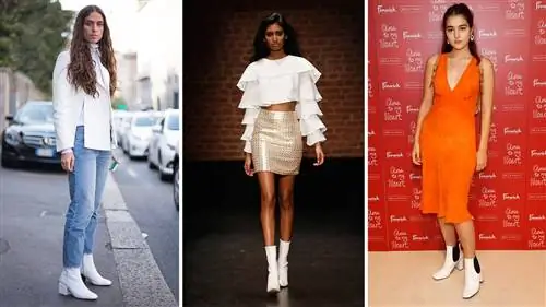 Круто: белые ботильоны