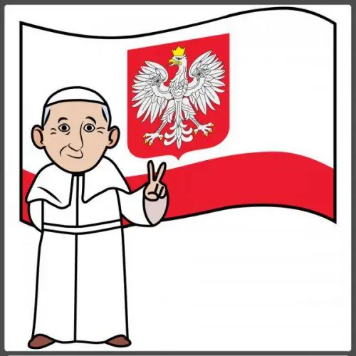 Папа мира польша смайлики в рамке