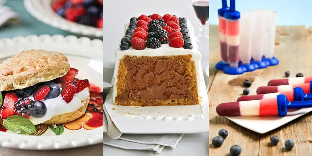 Красные, белые и синие рецепты десертов к 4 июля