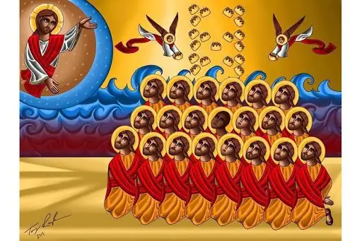 Икона 21 коптского мученика Ливии - фр Икона 21 коптского мученика Ливии - фр