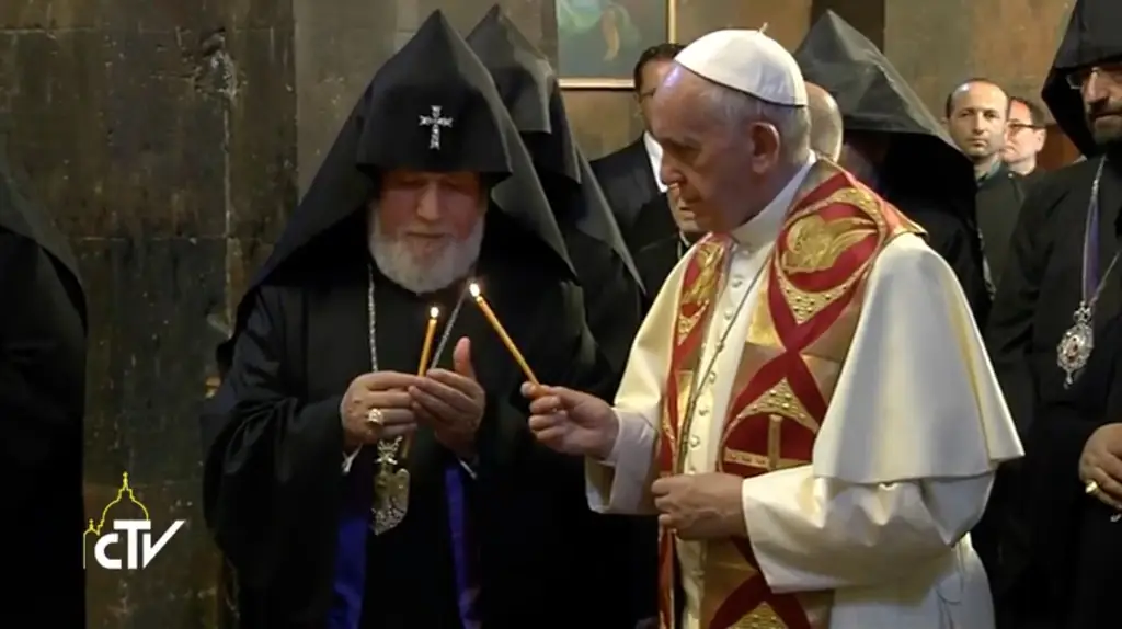 Папа Франциск в монастыре Святого Григория Просветителя