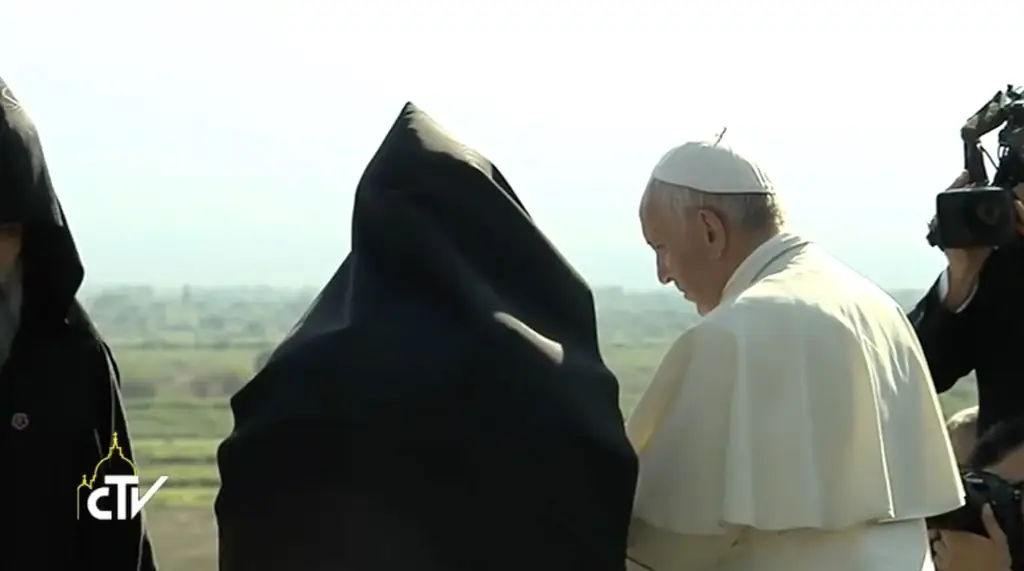 Папа Франциск в монастыре Святого Григория Просветителя