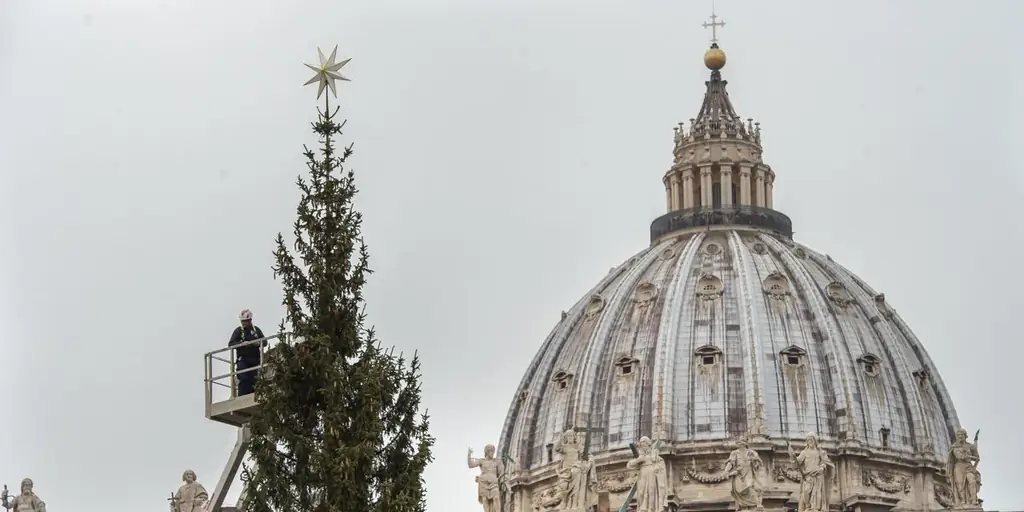 75-футовая новогодняя елка на площади Святого Петра's