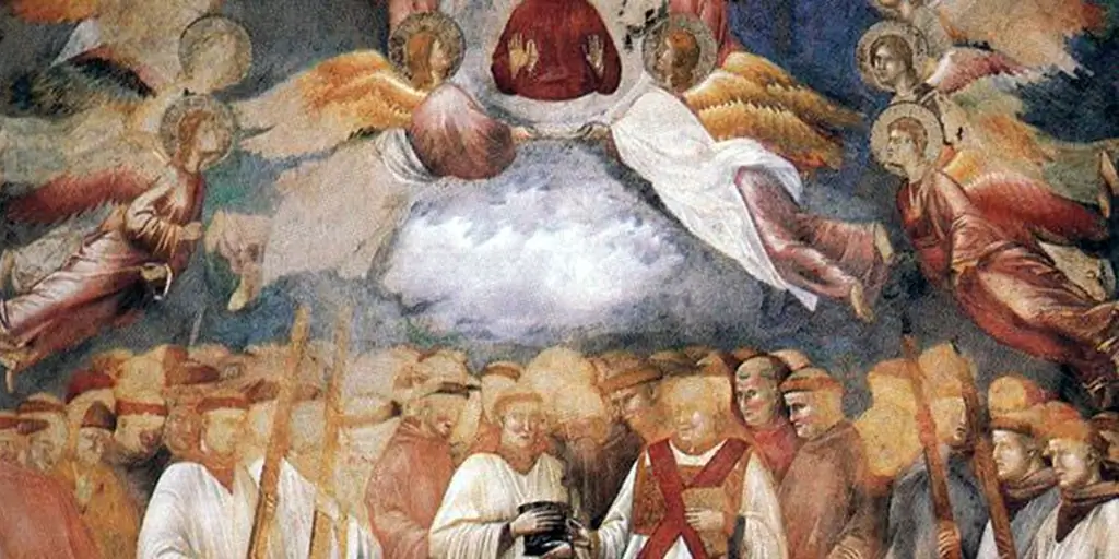 Почему на этой средневековой фреске дьявол прячется в облаке?