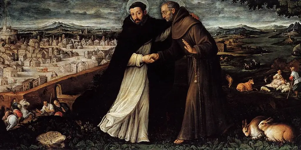 Эти два святых были замечены спасающими Церковь Папой Иннокентием III