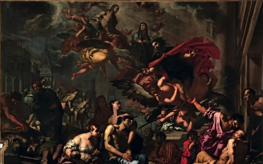 Богородица является жертвам чумы