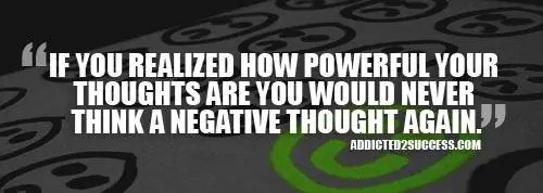 Негативная сила вашего разума и мысли. Цитата из изображения