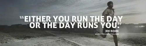 Run The Day, Джим Рон. Цитата из изображения