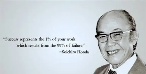 Цитата из фотографии Соитиро Хонда