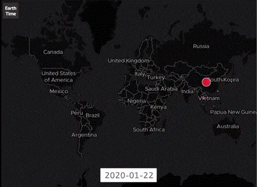 Глобальное распространение COVID-19.