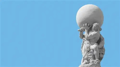 Статуя Атласа, держащего земной шар