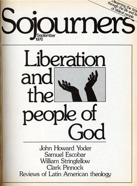 Дань уважения журналу Sojourners к его пятидесятилетию