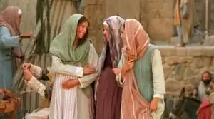 Мария гуляет с Елизаветой, матерью Иоанна Крестителя