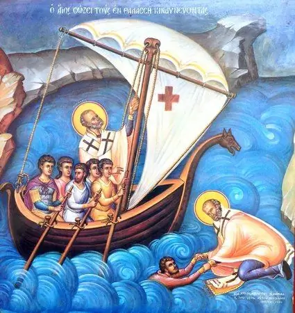 Святой Николай, покровитель моряков. - Изображение Греческий православный собор Святого Николая, Тарпон-Спрингс - Tripadvisor